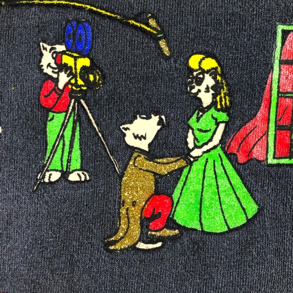 Hollywood Famous Cats Bowl Red Carpet Vintage Tee - Picture 10 of 14